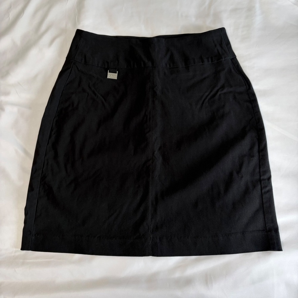 Lulu-B Womens Black Pull On Skort Stretch Golf Casual Skirt Size 0